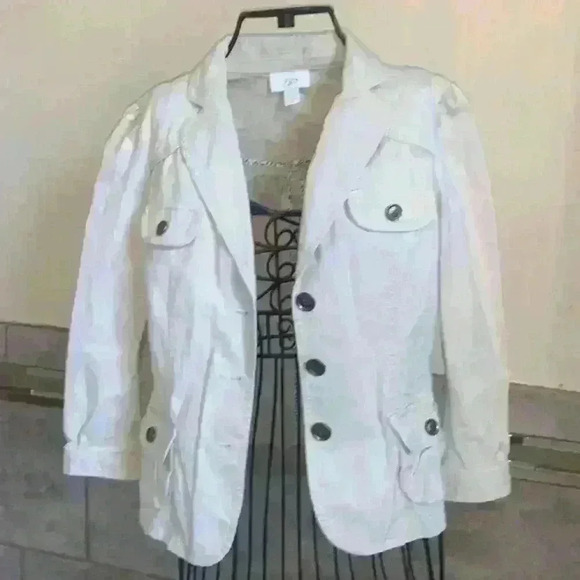Woman’s loft denim blazer size M - Picture 1 of 5